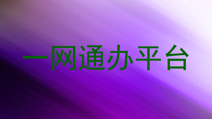 一网通办平台