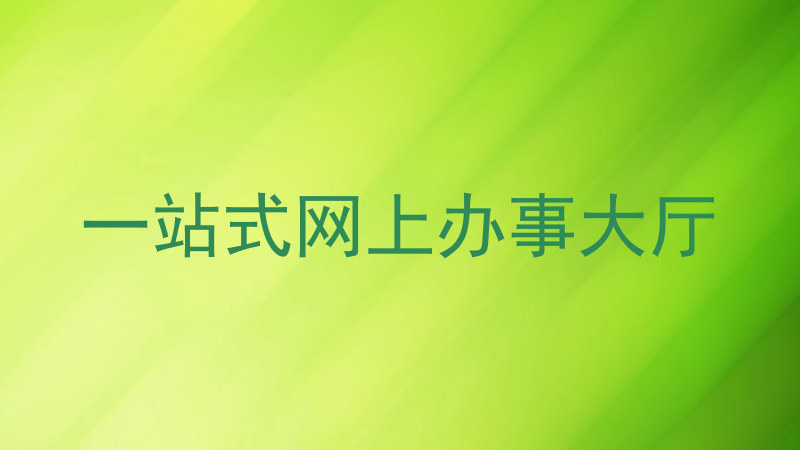 一站式网上办事大厅
