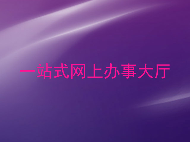 一站式网上办事大厅