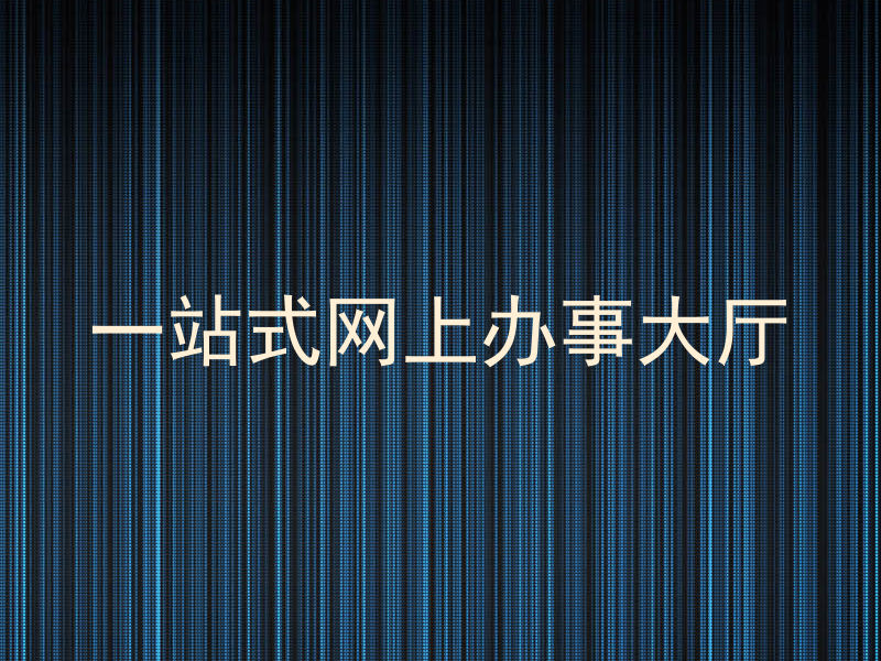 一站式网上办事大厅