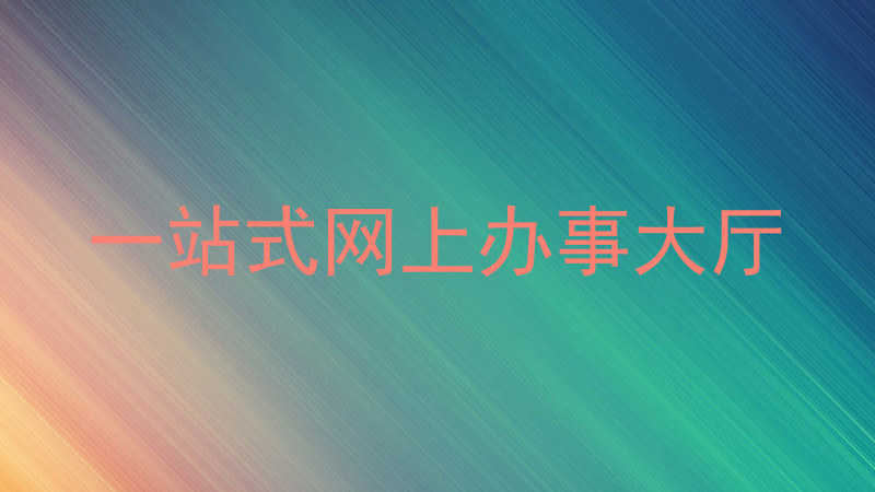 一站式网上办事大厅