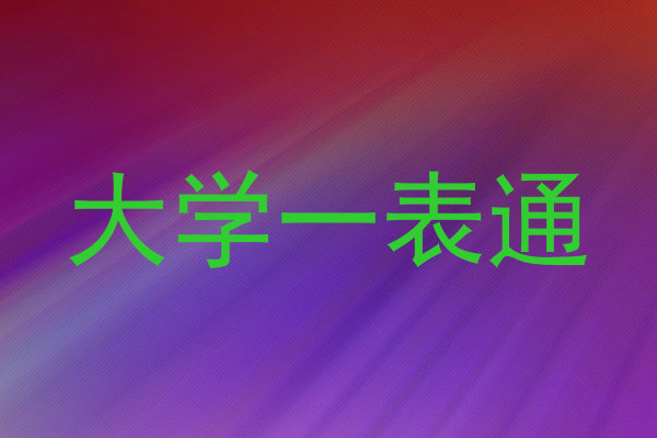 大学一表通