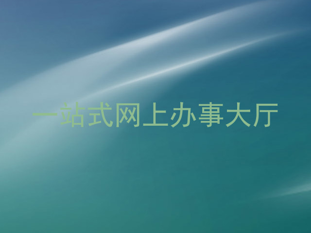 一站式网上办事大厅