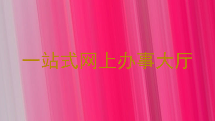 一站式网上办事大厅