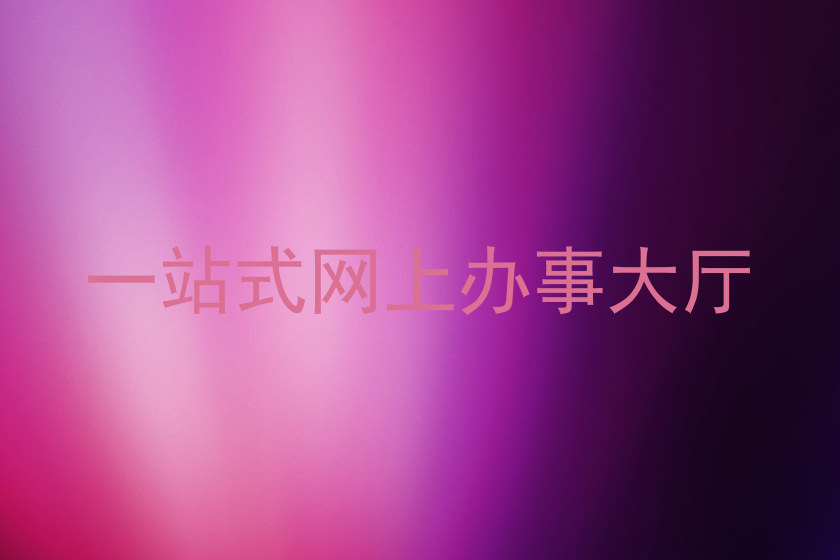 一站式网上办事大厅