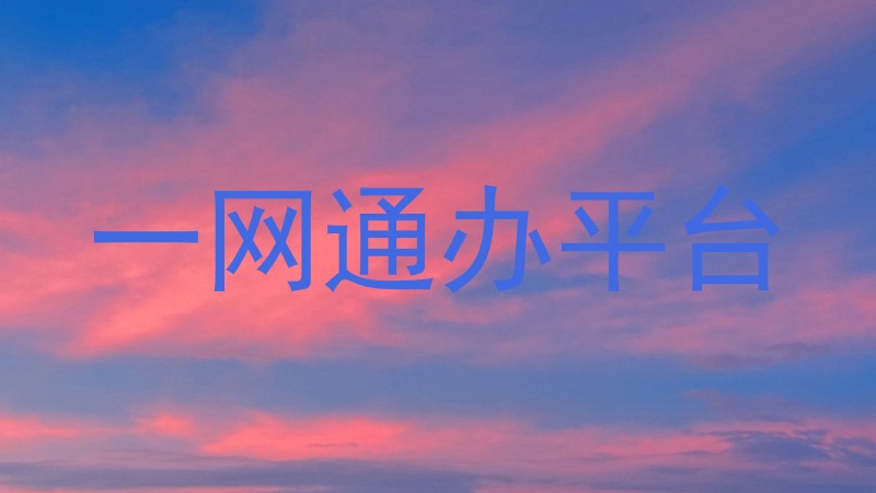 一网通办平台