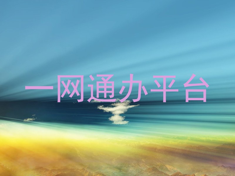 一网通办平台