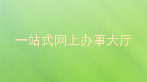 一站式网上办事大厅
