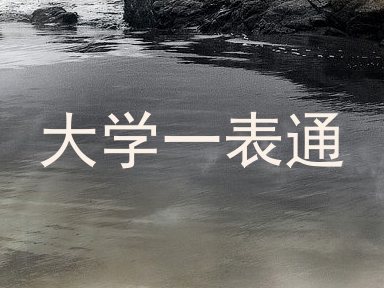 大学一表通