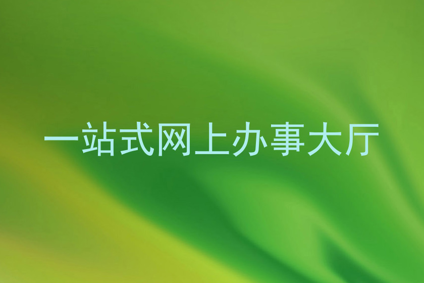 一站式网上办事大厅