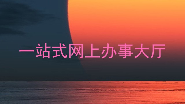 一站式网上办事大厅