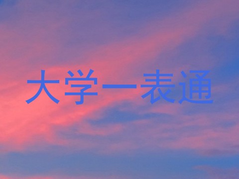 大学一表通