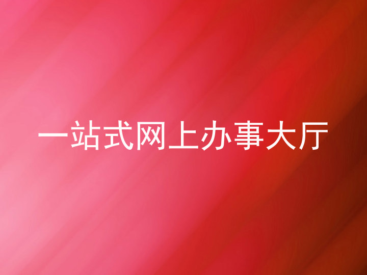 一站式网上办事大厅