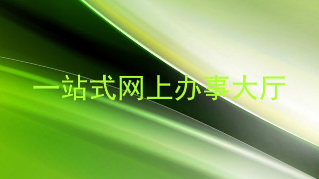 一站式网上办事大厅