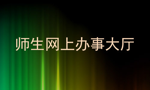 师生网上办事大厅