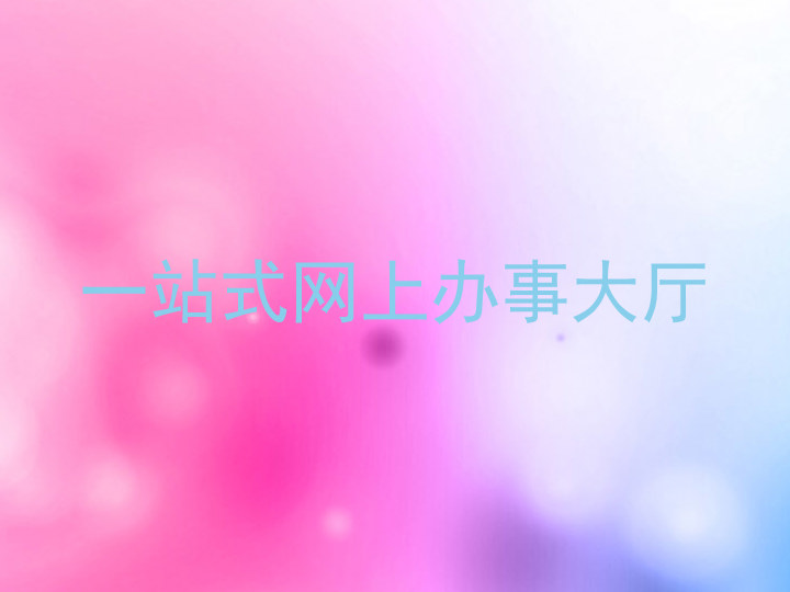 一站式网上办事大厅