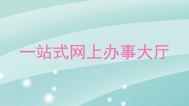 一站式网上办事大厅