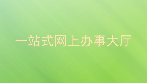 一站式网上办事大厅