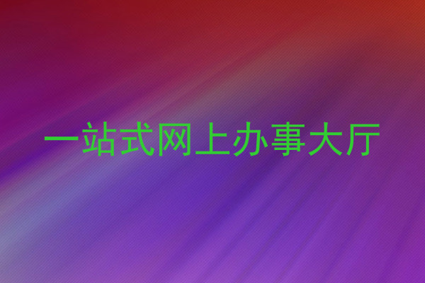 一站式网上办事大厅