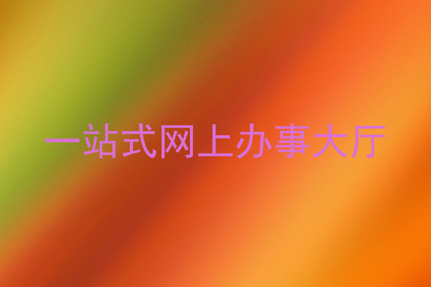 一站式网上办事大厅