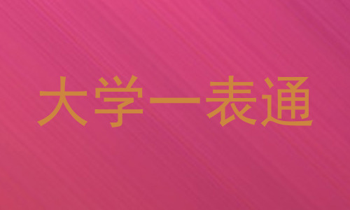 大学一表通