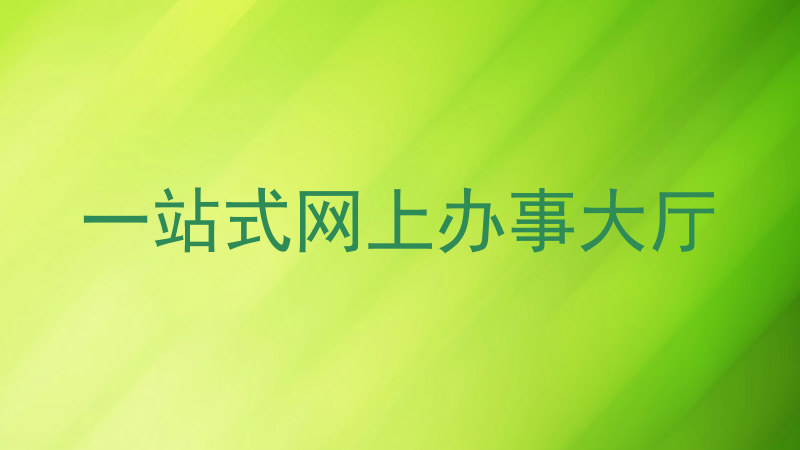 一站式网上办事大厅