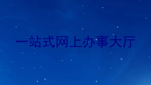 一站式网上办事大厅