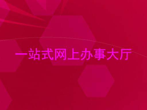 一站式网上办事大厅