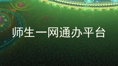 师生一网通办平台