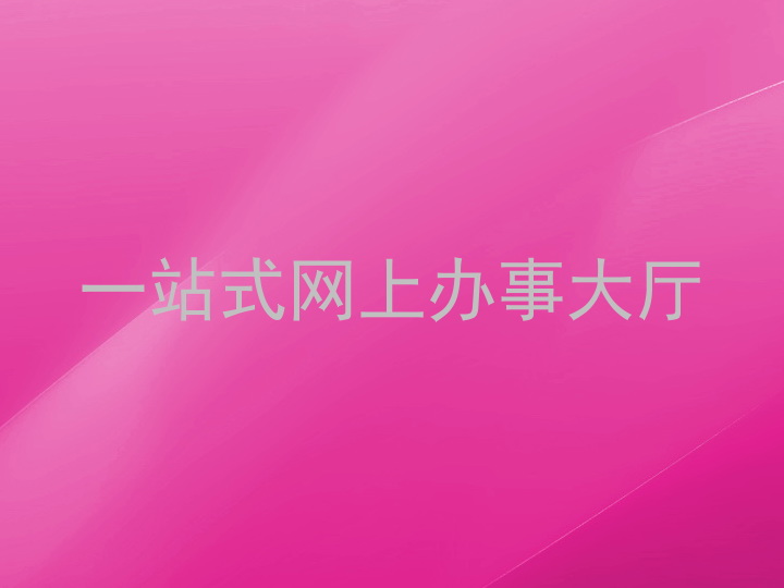 一站式网上办事大厅