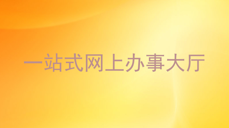 一站式网上办事大厅