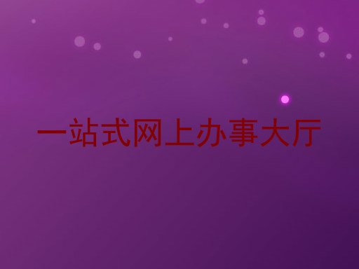 一站式网上办事大厅