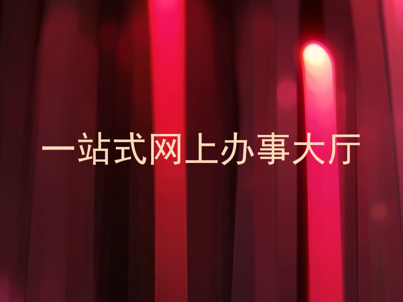 一站式网上办事大厅