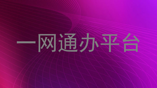 一网通办平台