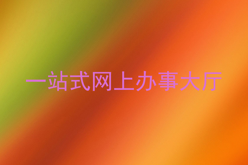 一站式网上办事大厅