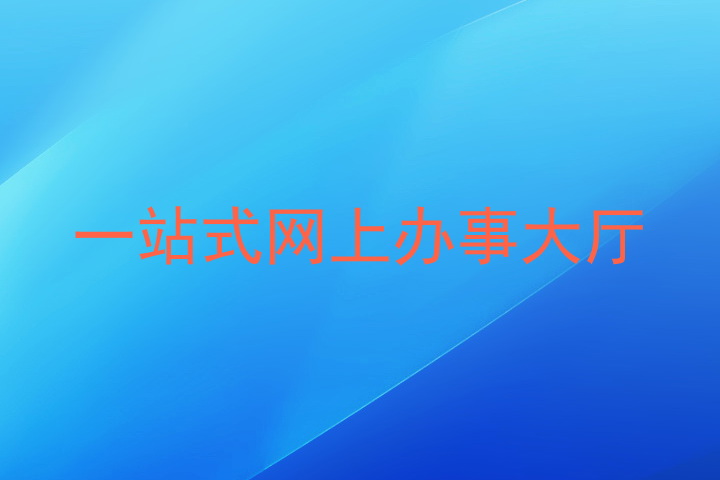 一站式网上办事大厅