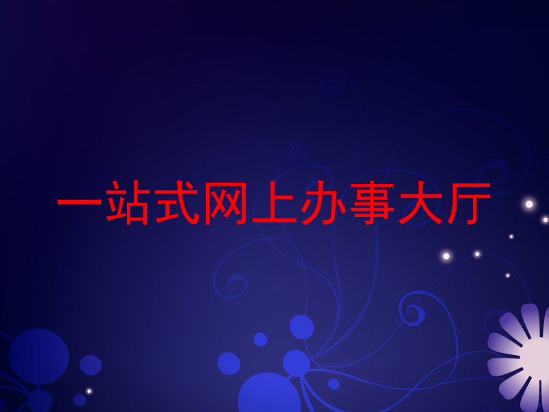 一站式网上办事大厅