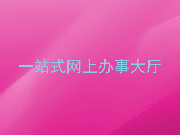 一站式网上办事大厅