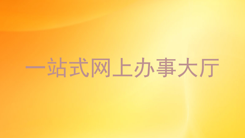 一站式网上办事大厅