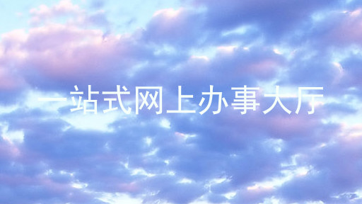 一站式网上办事大厅