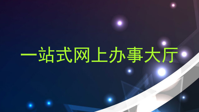 一站式网上办事大厅