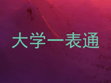 大学一表通