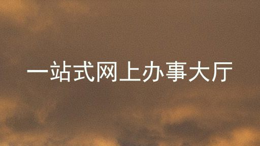 一站式网上办事大厅