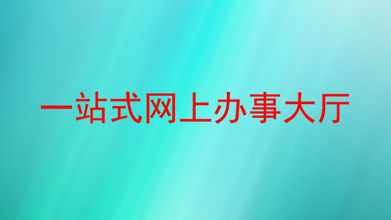 一站式网上办事大厅