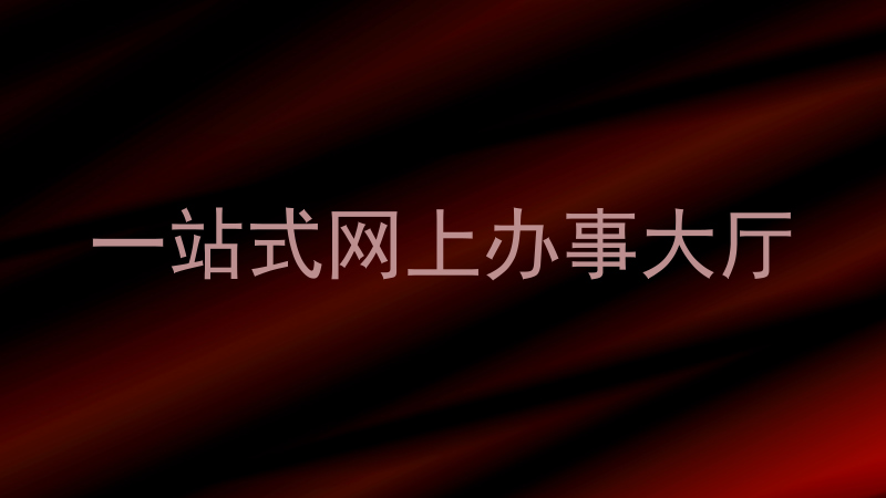 一站式网上办事大厅