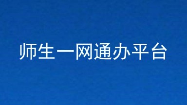 师生一网通办平台