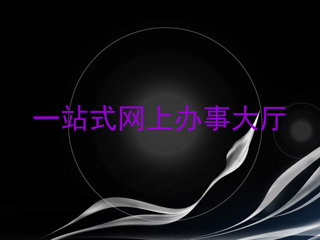 一站式网上办事大厅