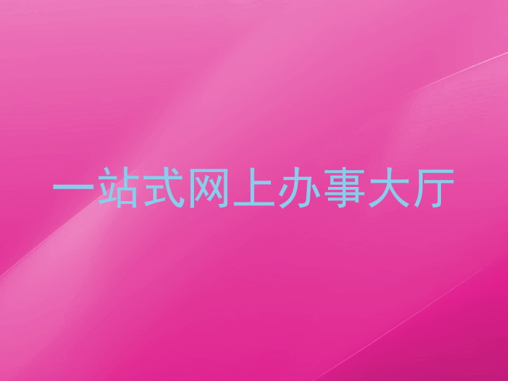 一站式网上办事大厅