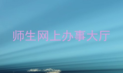 师生网上办事大厅