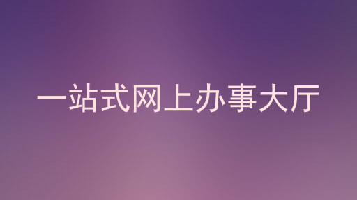 一站式网上办事大厅